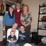 Ean Daoust's family with a new addition Xmas 2009. 
Top left: Sherry, Ean and Cindy
Renee, Carter and her husband, Steve Daly