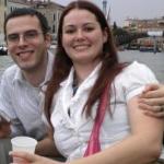 Brock the son of Dan Roehler and Paula Daoust and his wife Kayla in Venise on a late honeymoon in June 2009..