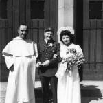 Lionel and Yo on their wedding day June 9, 1945.